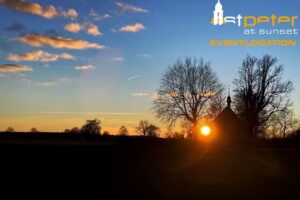 Lieu de l&rsquo;&eacute;v&eacute;nement au coucher du soleil